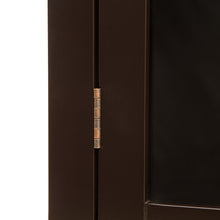 Load image into Gallery viewer, Wooden Wall Mounted Storage Cabinet with Glass Double Doors, Espresso
