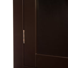 Load image into Gallery viewer, Wooden Free Standing Storage Cabinet with Glass Double Doors, Espresso
