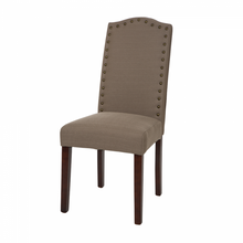 Load image into Gallery viewer, Tan Upholstered Dining Chairs With Studded Decoration, Set Of 2
