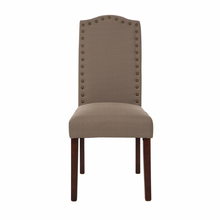 Load image into Gallery viewer, Tan Upholstered Dining Chairs With Studded Decoration, Set Of 2
