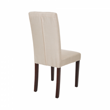 Load image into Gallery viewer, Cream White Upholstered Fabric Dining Chairs With Tufted Back, Set Of 2
