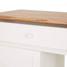 Load image into Gallery viewer, Kitchen Cart with Drawer Door Rubber Wooden Kitchen Island Storage Table
