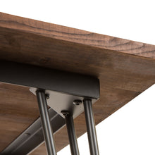 Load image into Gallery viewer, 29.53&quot;H Industrial Steel Hairpin Leg Dining Table with Elm Wood Top
