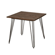 Load image into Gallery viewer, 29.53&quot;H Industrial Steel Hairpin Leg Dining Table with Elm Wood Top
