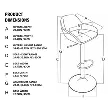 Load image into Gallery viewer, Mid-Century Modern Hunter Green Leatherette Gaslift Adjustable Swivel Bar Stool, Set of 2
