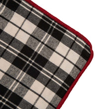 Load image into Gallery viewer, 18&quot;D Black &amp; White Plaid Fabric Pillow Cover
