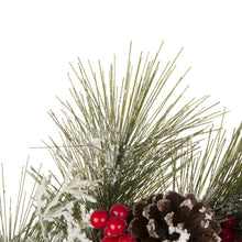 Load image into Gallery viewer, 24&quot;D Flocked Pinecone Berry Wreath
