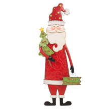 Load image into Gallery viewer, 36.02&quot;H Metal Santa Yard Stake or Standing Décor or Wall Décor (Three Function)
