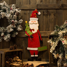 Load image into Gallery viewer, 36.02&quot;H Metal Santa Yard Stake or Standing Décor or Wall Décor (Three Function)
