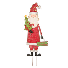 Load image into Gallery viewer, 36.02&quot;H Metal Santa Yard Stake or Standing Décor or Wall Décor (Three Function)
