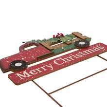 Load image into Gallery viewer, 24.02&quot;H Metal/Wooden Christmas Truck Yard Stack or Wall Décor (Two Function)
