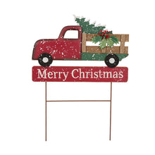 Load image into Gallery viewer, 24.02&quot;H Metal/Wooden Christmas Truck Yard Stack or Wall Décor (Two Function)
