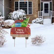 Load image into Gallery viewer, 31.89&quot;H Rusty Metal Christmas Truck Yard Stake or Standing Décor or Wall Décor
