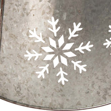 Load image into Gallery viewer, 21.65&quot;D Snowflake Diecut Metal Tree Collar with Light String
