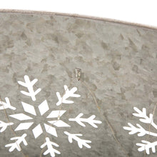 Load image into Gallery viewer, 21.65&quot;D Snowflake Diecut Metal Tree Collar with Light String
