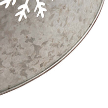 Load image into Gallery viewer, 21.65&quot;D Snowflake Diecut Metal Tree Collar with Light String
