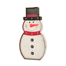 Load image into Gallery viewer, 19.76&quot;H Marquee LED Lighted Snowman Sign Holiday Decoration
