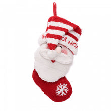 Load image into Gallery viewer, 20&quot; Handmade Hooked 3D Santa Christmas Stocking Ho Ho
