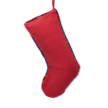 Load image into Gallery viewer, Hooked Snowman Christmas Stocking 19&quot;, 1 Piece(Red, Blue, White)
