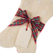 Load image into Gallery viewer, 12.50&quot;L Bone Shape Hooked Christmas Stocking
