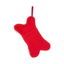 Load image into Gallery viewer, 12.50&quot;L Bone Shape Hooked Christmas Stocking
