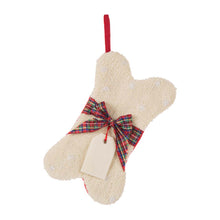 Load image into Gallery viewer, 12.50&quot;L Bone Shape Hooked Christmas Stocking
