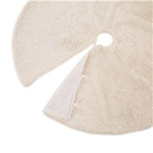 Load image into Gallery viewer, 48&quot;D White Plush Christmas Tree Skirt
