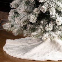 Load image into Gallery viewer, 48&quot;D White Plush Christmas Tree Skirt
