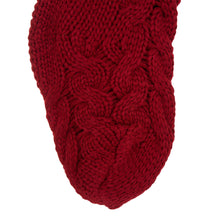 Load image into Gallery viewer, 24&quot;L Knitted Polyester Christmas Stocking w/Pom Pom Ball - Red
