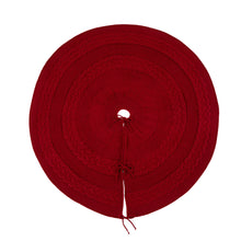 Load image into Gallery viewer, 48“L Knitted Acrylic Christmas Tree Skirt - Red
