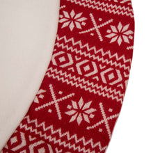 Load image into Gallery viewer, 48&quot;D White Fleece Christmas Tree Skirt - Merry Christmas
