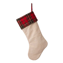 Load image into Gallery viewer, 21&#39;&#39;L Embroidered Linen Christmas Stocking - Red Truck
