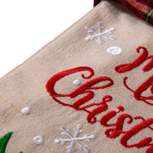 Load image into Gallery viewer, 21&#39;&#39;L Embroidered Linen Christmas Stocking - Red Truck
