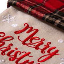 Load image into Gallery viewer, 21&#39;&#39;L Embroidered Linen Christmas Stocking - Red Truck
