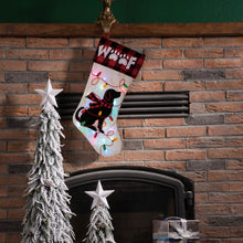 Load image into Gallery viewer, 21&#39;&#39;L LED Embroidered Linen Christmas Stocking - Dog
