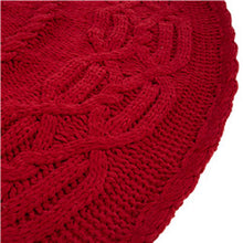 Load image into Gallery viewer, 52&quot;D Knitted Polyester Red Christmas Tree Skirt
