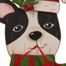 Load image into Gallery viewer, 16.00&quot;H Wooden Christmas Dog Figurines Decor
