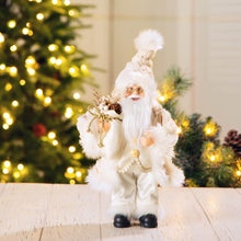 Load image into Gallery viewer, 12&quot;H Standing Santa Figurine With a Beige Felt Outfit
