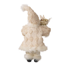 Load image into Gallery viewer, 12&quot;H Standing Santa Figurine With a Beige Felt Outfit
