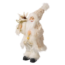 Load image into Gallery viewer, 12&quot;H Standing Santa Figurine With a Beige Felt Outfit
