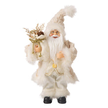 Load image into Gallery viewer, 12&quot;H Standing Santa Figurine With a Beige Felt Outfit
