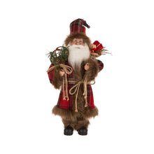 Load image into Gallery viewer, Handmade Plaid Santa Claus Figure Christmas Decoration Ornaments Holiday Decor 18-inch
