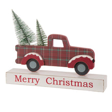 Load image into Gallery viewer, 12.81&quot;L Wooden/Metal Red Truck Table Decor
