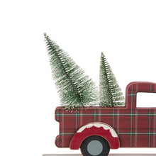 Load image into Gallery viewer, 12.81&quot;L Wooden/Metal Red Truck Table Decor
