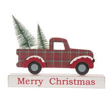 Load image into Gallery viewer, 12.81&quot;L Wooden/Metal Red Truck Table Decor
