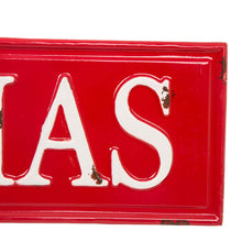 Load image into Gallery viewer, 45.75&quot;L Enameled Metal &quot;MERRY CHRISTMAS&quot; Wall Sign
