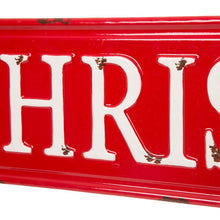 Load image into Gallery viewer, 45.75&quot;L Enameled Metal &quot;MERRY CHRISTMAS&quot; Wall Sign
