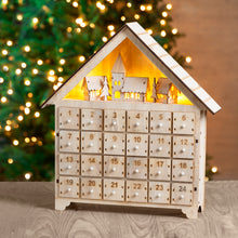 Load image into Gallery viewer, Handcrafted Wooden Christmas Countdown Advent Calendar With Drawer (Multi)
