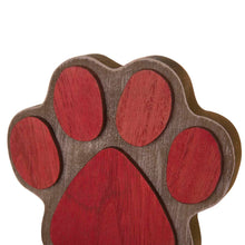 Load image into Gallery viewer, 6.50&quot;H Wooden Metal Paw Stocking Holder
