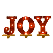 Load image into Gallery viewer, Christmas Stocking Holder 8.46&quot;H &quot;JOY&quot; Stocking Holder Set
